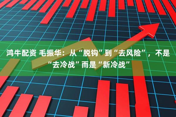 鸿牛配资 毛振华：从“脱钩”到“去风险”，不是“去冷战”而是“新冷战”